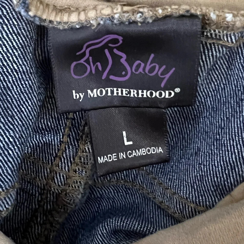 Oh baby by motherhood maternity jean cuffed capris sz large - Picture 3 of 3